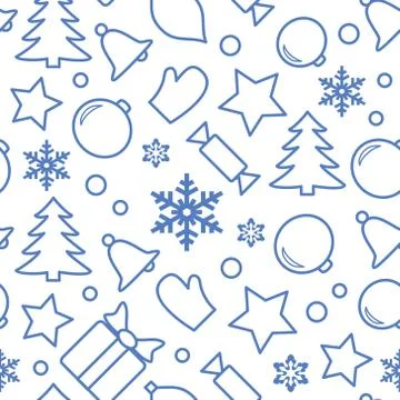 Christmas seamless pattern Stock Illustration