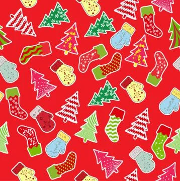 Christmas seamless pattern Stock Illustration
