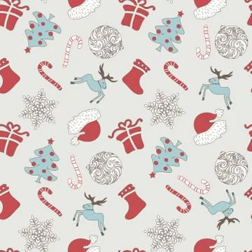 Christmas Seamless Pattern Stock Illustration