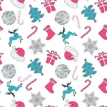 Christmas Seamless Pattern Stock Illustration