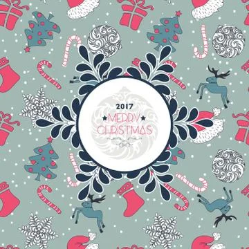 Christmas Seamless Pattern Illustrazione stock