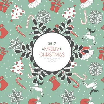 Christmas Seamless Pattern Illustrazione stock