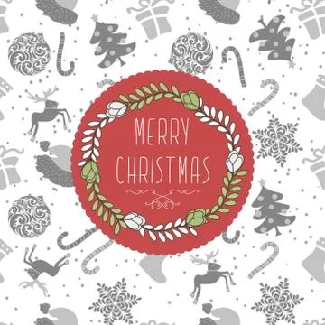 Christmas Seamless Pattern Stock Illustration