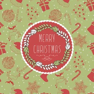 Christmas Seamless Pattern Illustrazione stock
