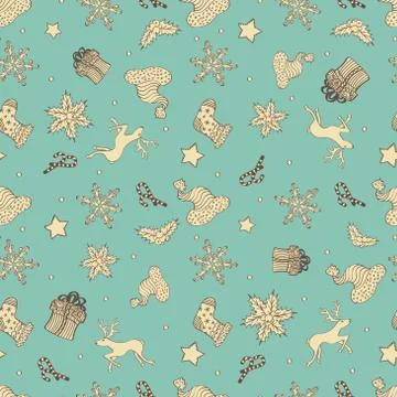 Christmas Seamless Pattern Stock Illustration