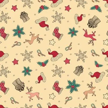Christmas Seamless Pattern Illustrazione stock