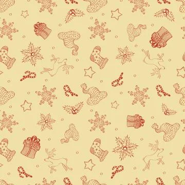 Christmas Seamless Pattern Stock Illustration