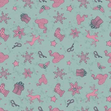 Christmas Seamless Pattern Illustrazione stock