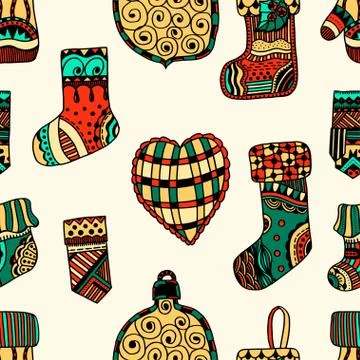 Christmas Seamless pattern Stock Illustration