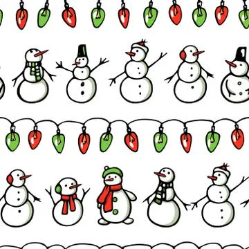 Christmas seamless pattern Stock Illustration