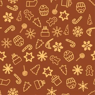 Christmas seamless pattern Stock Illustration