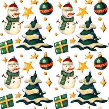 Christmas seamless pattern. Stock Illustration