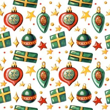 Christmas seamless pattern. Stock Illustration