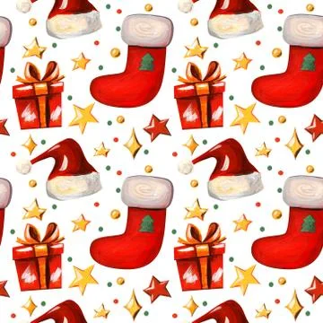 Christmas seamless pattern. Stock Illustration