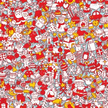 Christmas seamless pattern Illustrazione stock