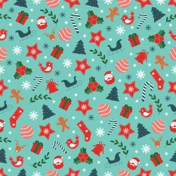 Christmas seamless pattern Stock Illustration