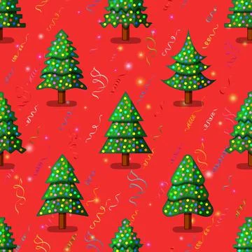 Christmas Seamless Pattern Stock Illustration