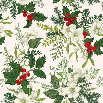 Christmas seamless pattern. Illustrazione stock