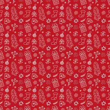 Christmas seamless pattern Stock Illustration
