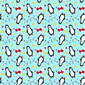 Christmas seamless pattern Stock Illustration