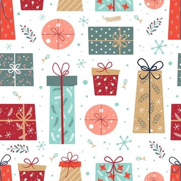 Christmas seamless pattern Stock Illustration