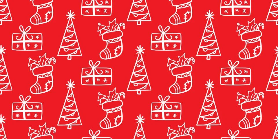 Christmas Seamless Pattern Stock Illustration