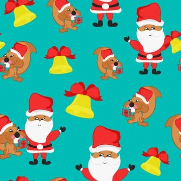 Christmas seamless pattern. Illustrazione stock
