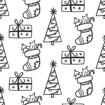 Christmas Seamless Pattern Stock Illustration