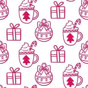 Christmas Seamless Pattern Stock Illustration