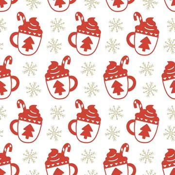 Christmas Seamless Pattern Stock Illustration
