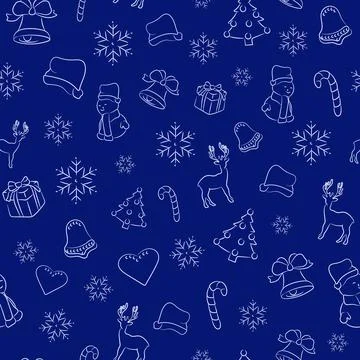 Christmas seamless pattern. Stock Illustration