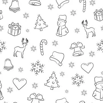 Christmas seamless pattern. Illustrazione stock