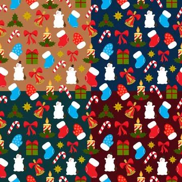 Christmas seamless pattern Stock Illustration