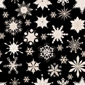 Christmas seamless pattern. lights,pine cone, firry. Watercolor illustration. Stock Illustration