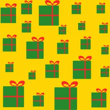 Christmas seamless pattern with minimalistic cute hand drawn New Year element Stock Illustration