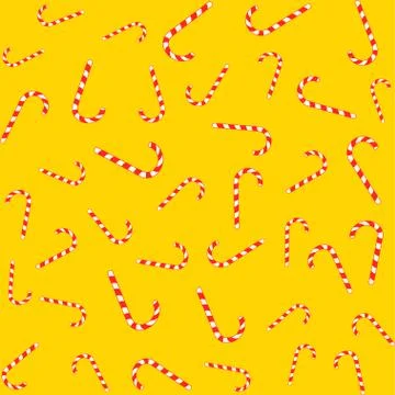 Christmas seamless pattern with minimalistic cute hand drawn New Year element Stock Illustration