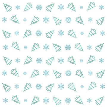 Christmas seamless pattern. new year hand drown firs wrapping paper design Stock Illustration