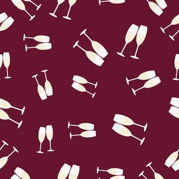 Christmas Seamless Pattern, New Year pattern. Happy Winter Holiday Wallpaper Stock Illustration