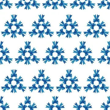 Christmas seamless pattern, pattern collected from blue shiny bows. Stock Photos