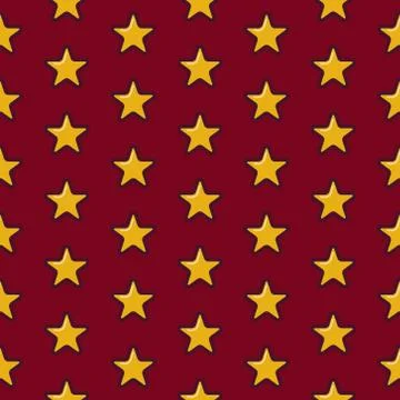 Christmas seamless pattern print. Gift wrapping texture with yellow stars on  Illustrazione stock