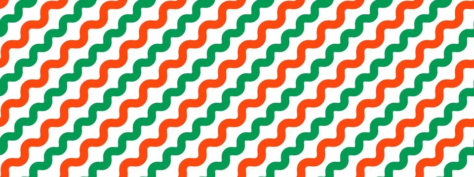 Christmas seamless pattern. Red and green diagonal wave stripe background. Candy Stock Illustration