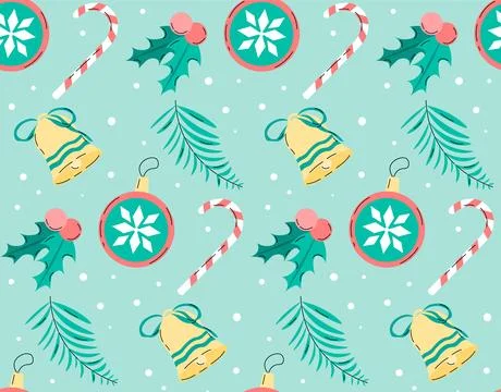 Christmas seamless pattern. Repeating design element for printing on fabric イラスト素材