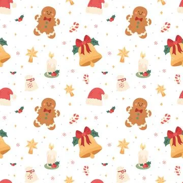 Christmas seamless pattern set イラスト素材
