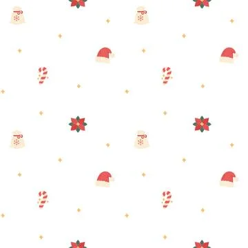 Christmas seamless pattern set Illustrazione stock
