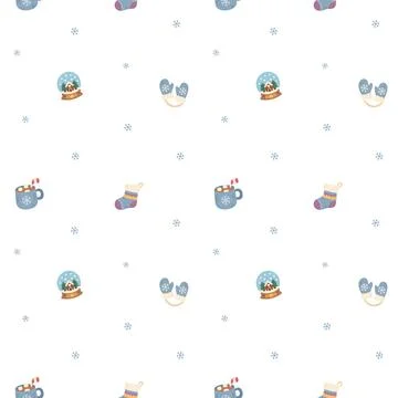 Christmas seamless pattern set Stockillustratie