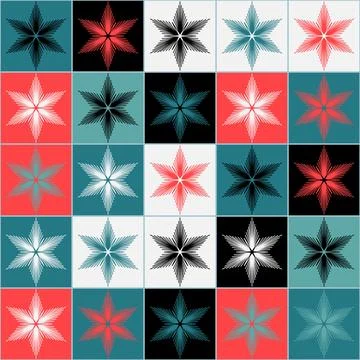 Christmas seamless pattern with snowflake, christmas decoration ceramic tile Stockillustratie