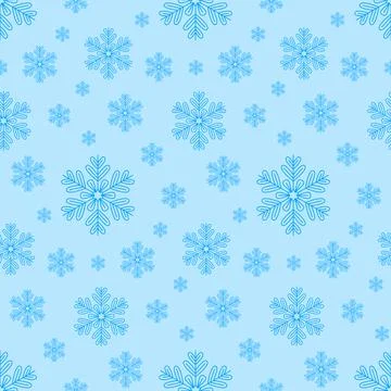 Christmas seamless pattern snowflake, geometric snowflake simple design chris Stock Illustration