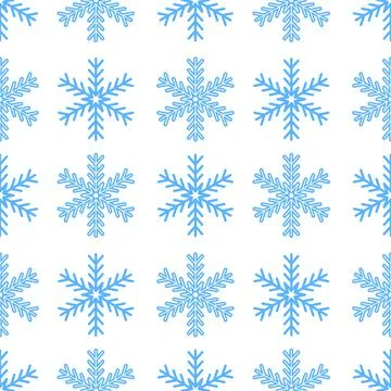 Christmas seamless pattern snowflake, geometric snowflake simple design chris Stock Illustration