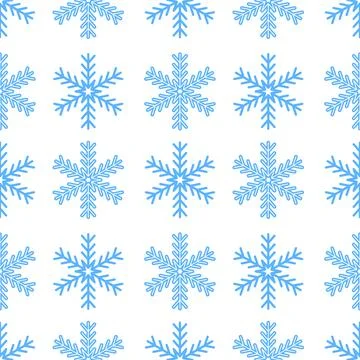 Christmas seamless pattern snowflake, geometric snowflake simple design chr.. Stock Illustration
