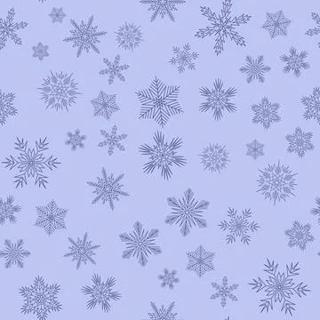 Christmas seamless pattern with snowflake, winter festive ornament for design Stock Illustration